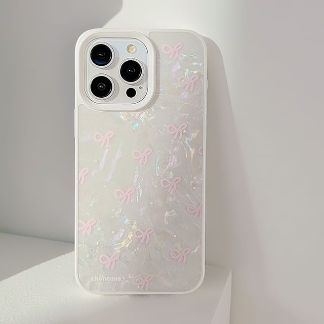 Phone Pearl Set Bow Decoration / Strap Faux Case Adhesive