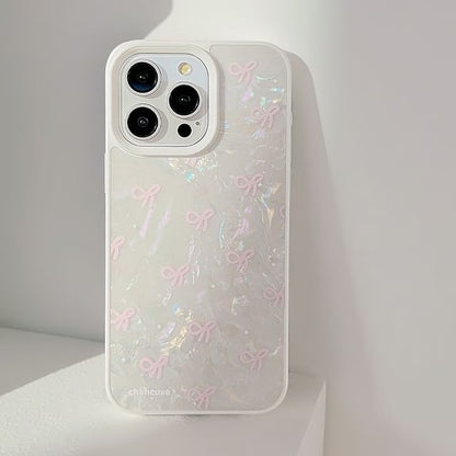 Phone Pearl Set Bow Decoration / Strap Faux Case Adhesive