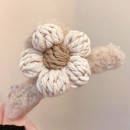 Yarn Claw Chenille Floral Clip Hair