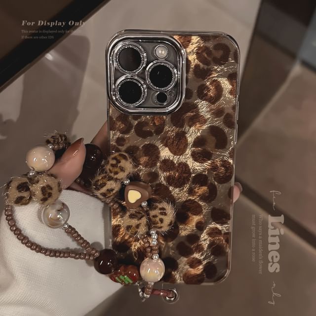 Phone Leopard Print / Case Strap Set