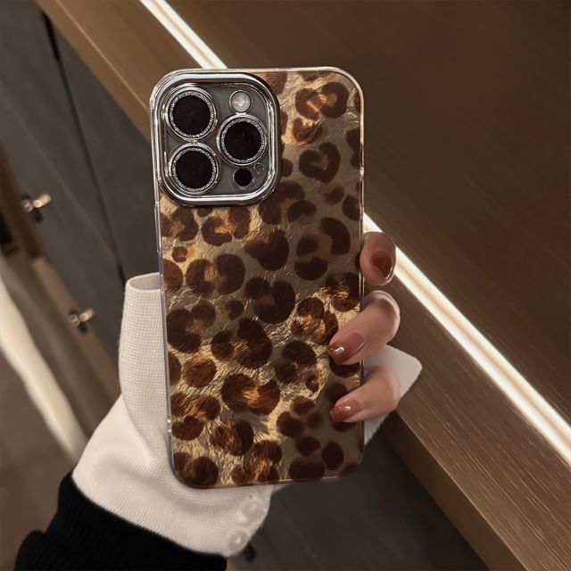Phone Leopard Print / Case Strap Set
