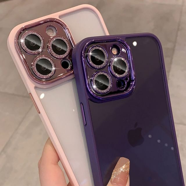Glitter Lens Protection Phone Case - Compatible with iPhone