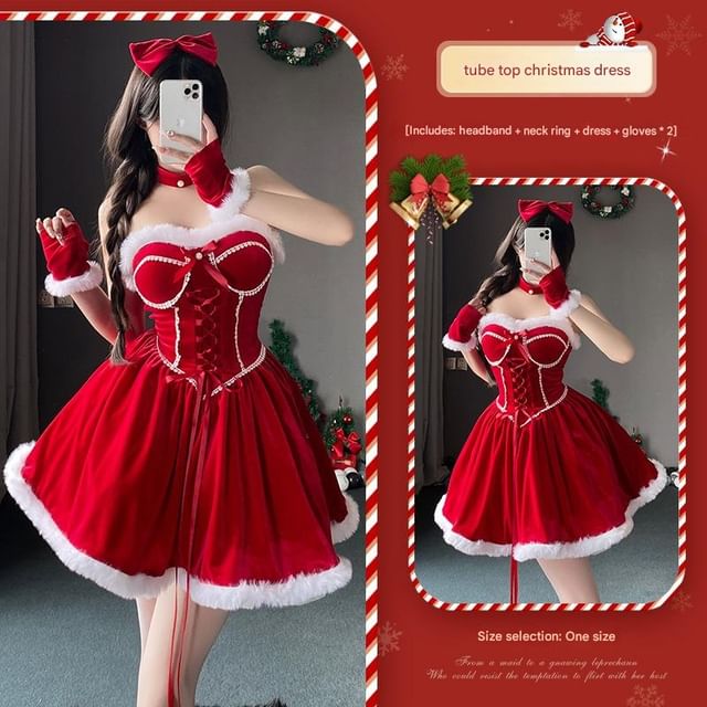 Christmas Girl Cosplay Costume Set