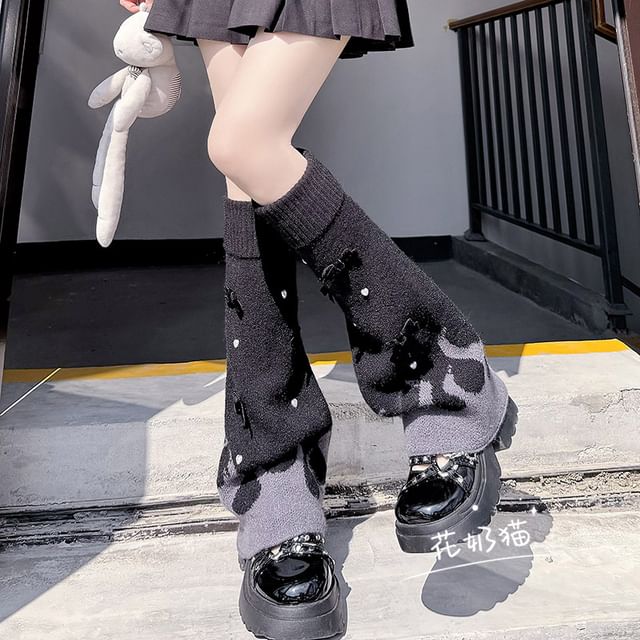 Warmers Bows Faux Pearl Leg