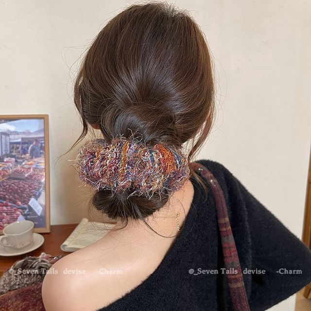 Tie Hair Knit Fuzzy