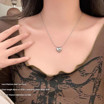 Necklace Braded Heart Layered / Set