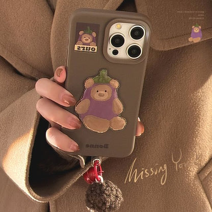 Aubergine Set Charm Case Pom / Telefon