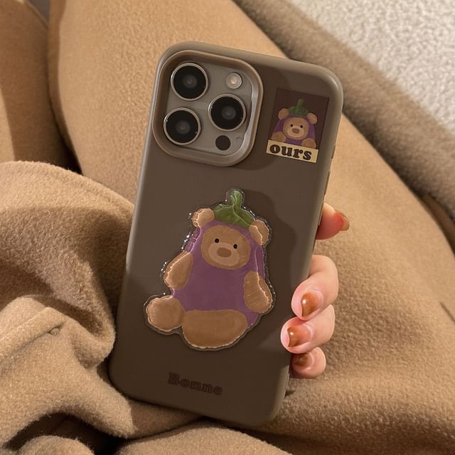 Aubergine Set Charm Case Pom / Telefon