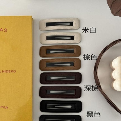 Set Designs) Faux (Various Hair Clip 2: Leather of