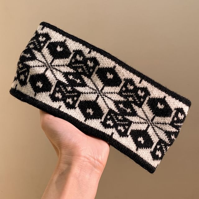 Headband Knitted Patterned