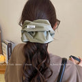 Schriftzug Scrunchie Label Gestreift