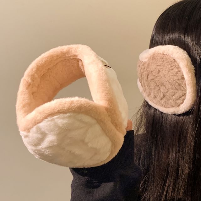 Earmuffs Trim Fluffy Contrast