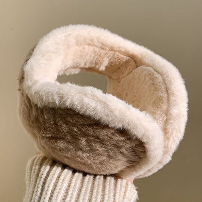 Earmuffs Trim Fluffy Contrast