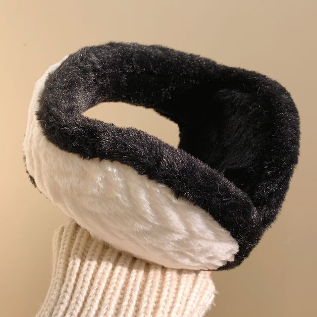 Earmuffs Trim Fluffy Contrast