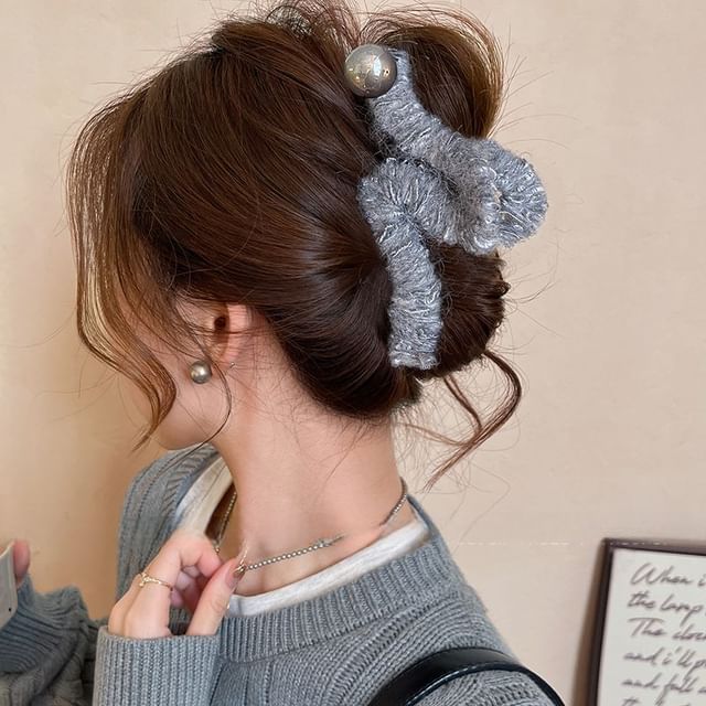 Hair Claw Yarn Pearl Faux