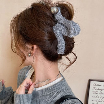 Hair Claw Yarn Pearl Faux