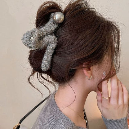 Hair Claw Yarn Pearl Faux