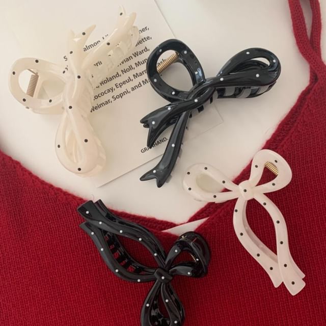 Hair Polka Dot Claw Bow