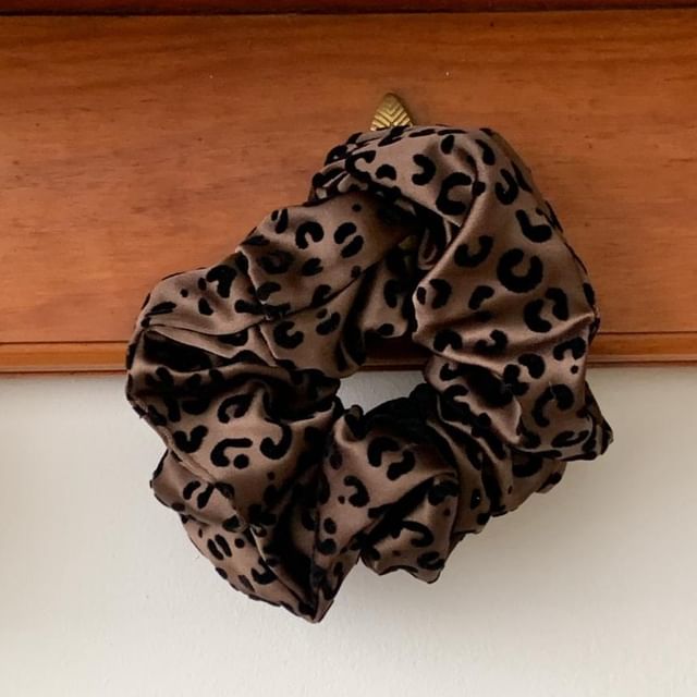 Print Scrunchie Leopard Hair