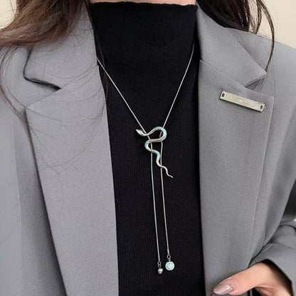 Necklace Lariat Snake Pendant Alloy