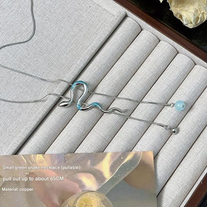 Necklace Lariat Snake Pendant Alloy
