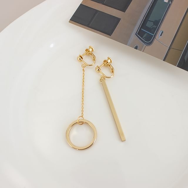 Ohrring / Tropfen-Stern-Clip asymmetrisch