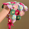Dreieckiger Kopfschal mit Blumenmuster