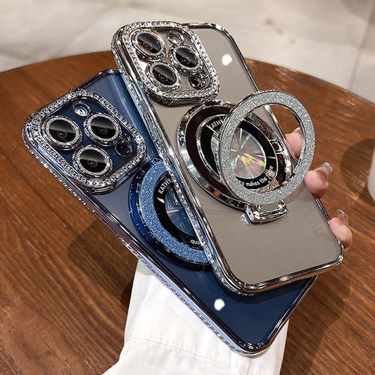 Phone Rhinestone (Compatible Magnetic Case Stand MagSafe) Transparent with