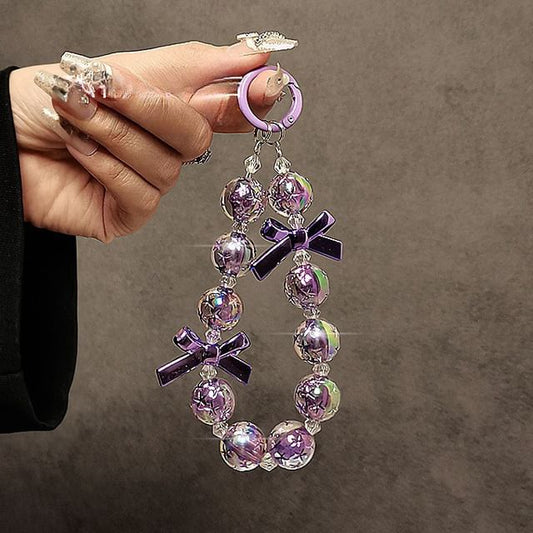 Strap Phone Bow Crystal Faux