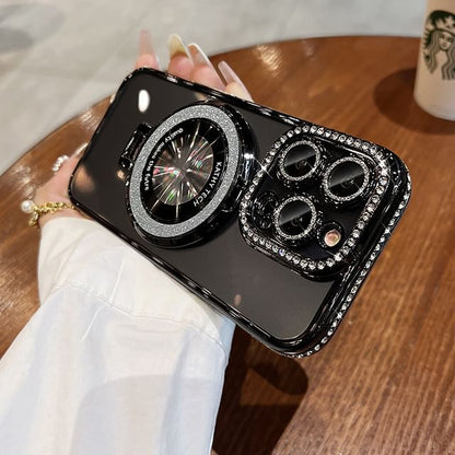 Phone Rhinestone (Compatible Magnetic Case Stand MagSafe) Transparent with