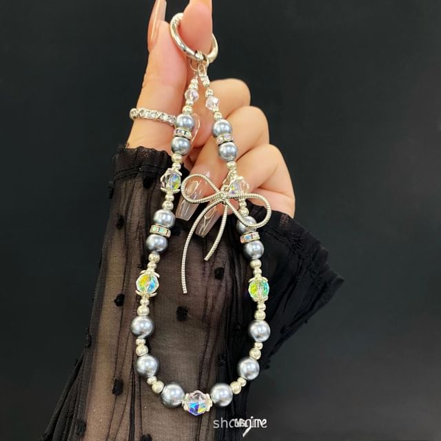 Schleifenpad mit Kunstperlen und Handy-Lanyard