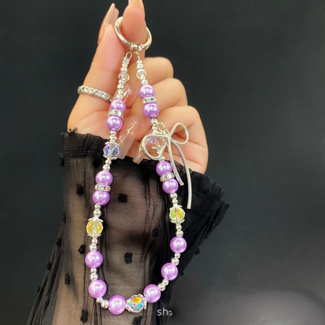 Schleifenpad mit Kunstperlen und Handy-Lanyard