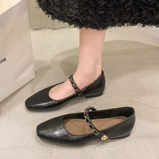 Jane Square Toe Flats Mary
