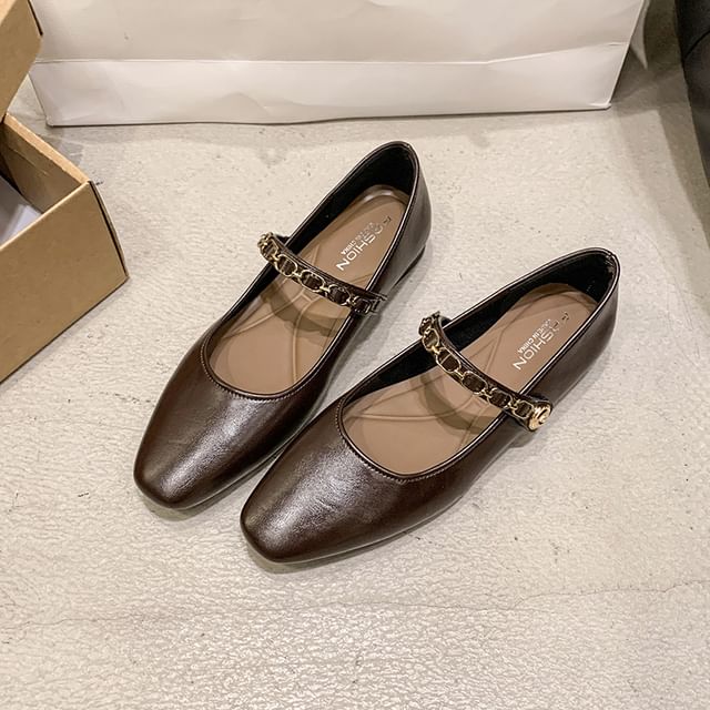 Jane Square Toe Flats Mary