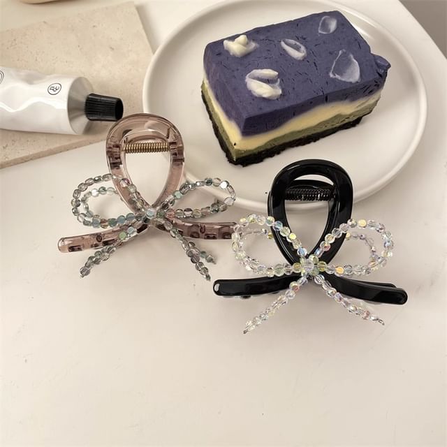 Claw Hair Acrylic Beaded Bow