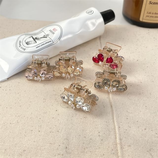 Rhinestone Acrylic Claw Hair Pearl Faux