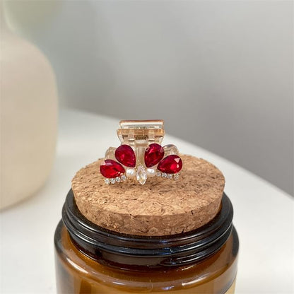 Rhinestone Acrylic Claw Hair Pearl Faux