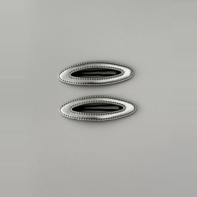 幾何学的なセットヘアクリップ合金