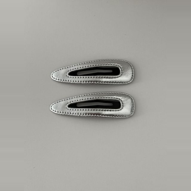 幾何学的なセットヘアクリップ合金