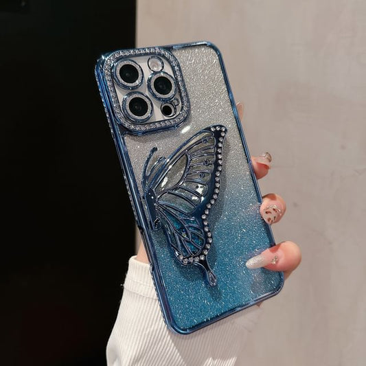 Phone Butterfly Embellished Case Stand