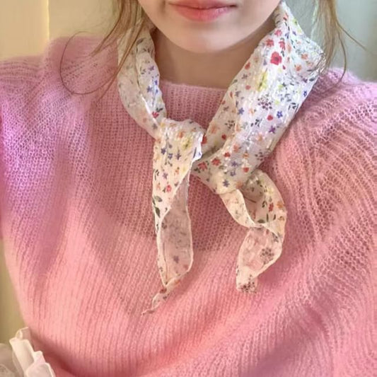 Print Floral Neckerchief