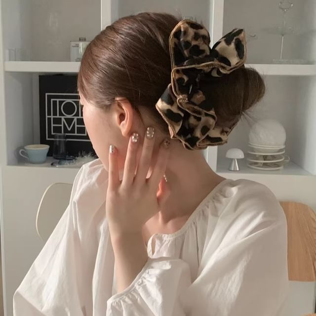 Scrunchie Print Leopard