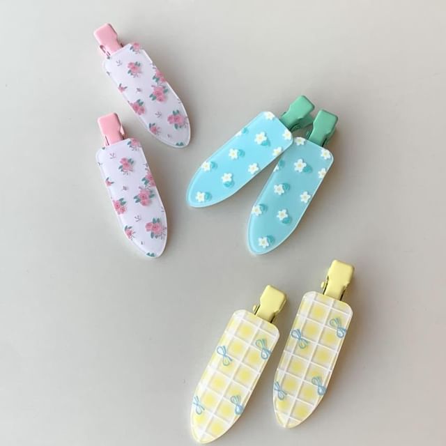 Patterned Set 2: Acrylic Hair of Clip