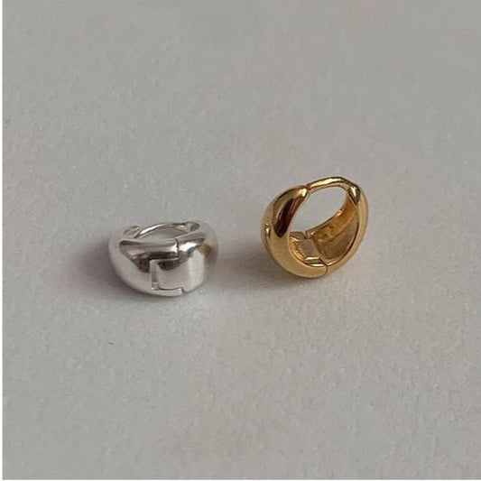 Glänzender Creolen-Ohrring aus Sterlingsilber 925