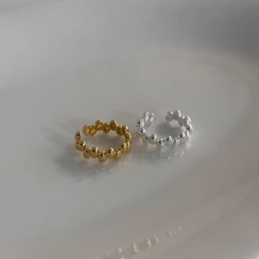 スターリングシルバー925光沢オープンリング