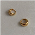 Glossy Sterling Silver Hoop Earring 925