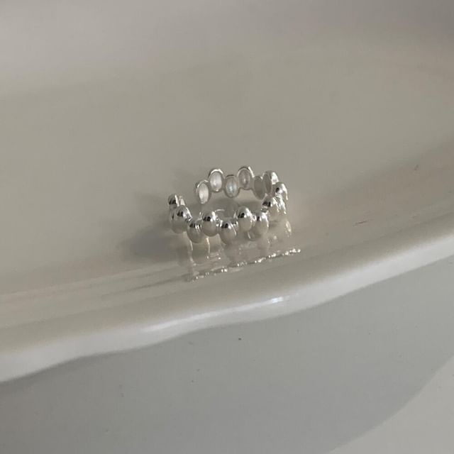 スターリングシルバー925光沢オープンリング