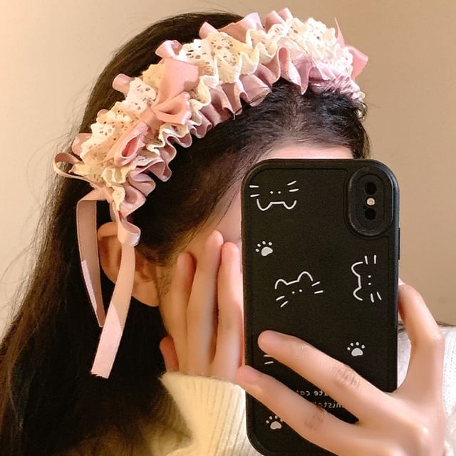 Headband Ruffle Bow