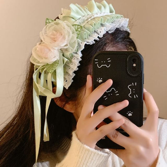 Headband Floral Ruffle