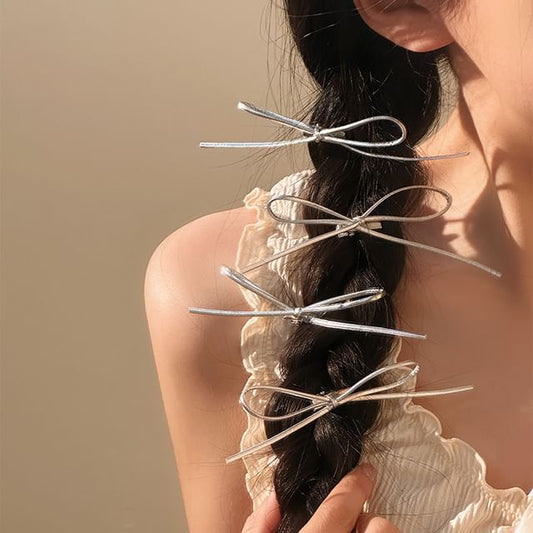 クリップヘアセット メタリックリボン